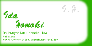 ida homoki business card